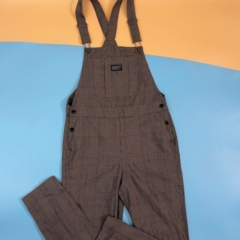 OBEY PLAID OVERALLS - Womens